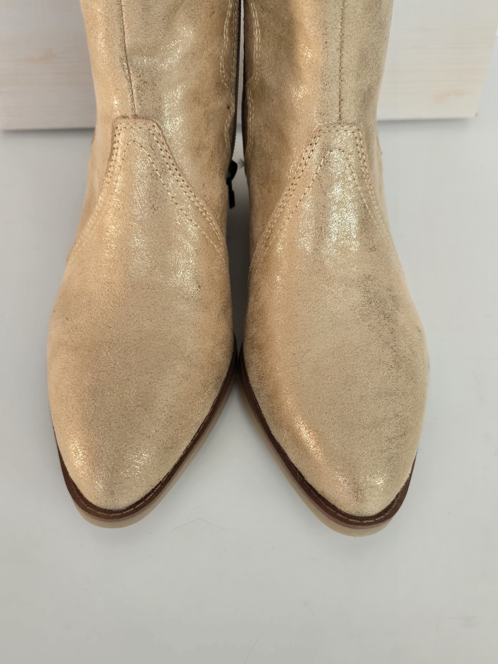 Blowfish Women's Gold Western Ankle Boots - Picture 2 of 7